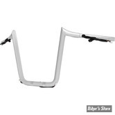 GUIDON 32mm SUR RISERS 32MM - HAUTEUR : 30.40 CM / 12" - LA CHOPPERS - 1 1/4" TOURING - ROAD GLIDE FLTRK/X 2023UP - PRIME APE HANDLEBAR - CHROME - LA-7359-12W