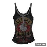 TEE-SHIRT SANS MANCHE - LETHAL THREAT - TANK TOP - FAST N FREE EAGLE LACE-UP  - COULEUR : NOIR IMPRIME - TAILLE M