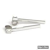 GUIDON BRACELETS - TUBES 41MM - TRW - CLIP-ON HANDLEBAR SET - ARGENT ANODISÉ