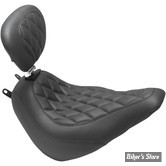 SELLE SOLO - SOFTAIL FLHC / FLDE 18UP - MUSTANG - WIDE TRIPPER - DIAMOND STITCH - NOIR - AVEC DOSSIER - 83007