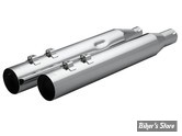 SILENCIEUX DE REMPLACEMENT - TOURING MILWAUKEE EIGHT 17UP - KHROME WERKS - 4" HP-Plus® Slip-On Mufflers - STRAIGHT CUT - CHROME - 40FST-1011-CHR