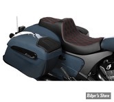 SELLE DUO - INDIAN CHALLENGER 2020UP / CHIEFTAIN 2025UP -  DRAG SPECIALTIES - PREDATOR III 2-UP SEAT - DOUBLE DIAMOND - NOIR / COUTURES : ROUGE - 4720D