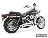 - ECHAPPEMENT FREEDOM PERFORMANCE - SHARP CURVE RADIUS - 2EN2 - DYNA 91/05 - SLASH CUT - CHROME / NOIR SCULPTE - HD00444