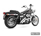 - ECHAPPEMENT FREEDOM PERFORMANCE - RADICAL RADIUS - 2EN2 - DYNA 91/05 - BISEAU - CHROME / EMBOUTS : NOIR SCULPTE  - HD00449