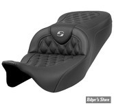 - SELLE SADDLEMEN - ROADSOFA™ LS SEAT - TOURING 08UP - NOIR / COUTURES : GRISES - 808-07B-18202
