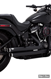 -  ECHAPPEMENT VANCE & HINES - BIGSHOTS STAGGERED 2 1/2"  PCX - SOFTAIL M8 2018UP - NOIR - 47341