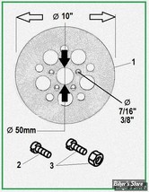  ECLATE DF - PIECE N° 00 - DISQUE DE FREIN  ET FIXATION - FL73/84, FX ET XL 73 (AV) / FL ET FX 73/80 (AR)