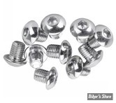 VIS TETE BOMBEE 1/4"-20 X 10.00MM / 3/8" - ALLEN - CHROME - LE PAQUET DE 10 PIECES