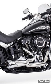 - ECHAPPEMENT - FREEDOM PERFORMANCE - SOFTAIL M8 - SHORTY 2 EN 1 - AMERICAN OUTLAW - CHROME  / EMBOUTS CHROME - HD01080
