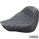 SELLE SOLO - SOFTAIL FLFB / FLFBS 18UP - SADDLEMEN - Renegade Lattice Stitch Solo Seat - NOIR