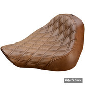 SELLE SOLO - SOFTAIL FLFB / FLFBS 18UP - SADDLEMEN - RENEGADE LATTICE STITCH SOLO SEAT - MARRON