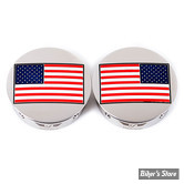 ECLATE O - PIÈCE N° 16 - BOUCHON D'AXE DE BRAS OSCILLANT - FIGURATI DESIGN - LOGO : American Flag - INOX - FD20-AF-SS