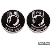 ECLATE O - PIÈCE N° 16 - BOUCHON D'AXE DE BRAS OSCILLANT - FIGURATI DESIGN - LOGO : POW MIA - INOX - FD50-POW-SS