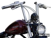 GUIDON Z-BAR STYLE - GUIDON PAUGHCO - CUSTOM "Z BARS" - AVEC ECLAIRAGE LED - HAUTEUR :12" - FINITION : CHROME