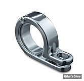 AV / KIT DE DEPLACEMENT DE CLIGNOTANTS AVANT - POUR TUBES DE FOURCHE DE 35/38MM - KURYAKYN - P-CLAMP - CHROME - 4019