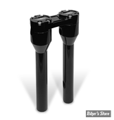 RISERS - HEINZ BIKES - CLUBSTYLE - POUR GUIDON DE 1 1/4" - DROIT - HAUTEUR : 25.50 cm / 10" - CORPS : NOIR / PONTET : NOIR - HB-RS-10-BB