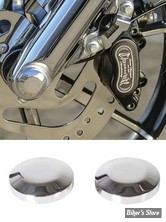 CACHES AXES DE ROUE AVANT - SOFTAIL MILWAUKEE EIGHT - SOFTAIL M8 18UP - THUNDERBIKE - POLI - 22-74-180