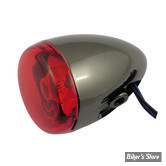 ECLATE K - PIECE N° 07 - CLIGNOTANT CHRIS PRODUCT - AMPOULE DOUBLE FILAMENT - CORPS : NOIR NICKLE / CABOCHON : ROUGE - 8887R-BN