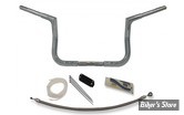 KIT DE MONTAGE EZ INSTALL GUIDON / CABLAGE - FAT BAGGERS INC - FLAT TOP 32MM / 1"1/4 - FLHT / FLHX 08/13 - HAUTEUR : 25.50 CM - CHROME