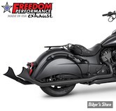 ECHAPPEMENT - FREEDOM PERFORMANCE - INDIAN CHIEF CLASSIC 14UP - SHARKTAIL TRUE DUALS - LONG UPSWEPT - NOIR - IN00104