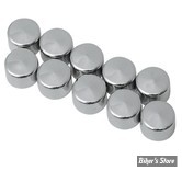 CAPUCHON DE VIS TETE HEXAGONALE DE 1/4" / CLEF DE 7/16" - HEX BOLT COVERS - MCS - CHROME - LES 10 PIECES