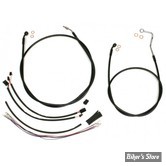 + 12" / +14" - KIT CABLES ET DURITE DE FREIN DE GUIDON RALLONGES - TOURING FLHX / FLHTK / FLHT 14/15  - MAGNUM XR DOT - NOIR / NOIR - 486351