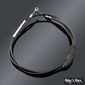 CABLE D'EMBRAYAGE POUR BIGTWIN 87/06 - LONGUEUR : 161,90 CM - OEM 38665-00 - BARNETT - 63 3/4  / + 8" - NOIR - 101-30-10027-08