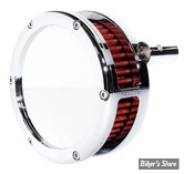 FILTRE A AIR FEULING - BIGTWIN 84/99 - SLIM BA AIR CLEANER KIT - SOLID OUTER COVER - FILTRE ROUGE / CHROME - 5467-S