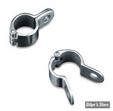 COLLIER DE REPOSES PIEDS OU ACC - POUR TUBE DE 1/2" - KURYAKYN - MAGNUM QUICK CLAMPS - 1001 (PAIRE)