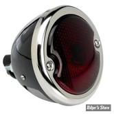  FEU ARRIERE VINTAGE - 1933/1936 - TC BROS. MODEL B TAIL LIGHT - NOIR / INOX / AMPOULE - 107-0028
