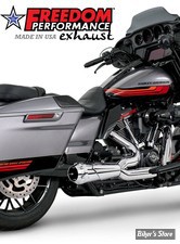 - ECHAPPEMENT FREEDOM PERFORMANCE - SHORTY 2EN1 - AMERICAN OUTLAW  - TOURING 17UP MILWAUKEE-EIGHT® - CHROME / EMBOUTS : CHROME - HD01070