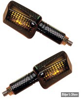 CLIGNOTANTS K&S TECHNOLOGIES INC.- UNIVERSAL MINI-STALK MARKER LIGHT - RECTANGLE TIGE LONGUE - CORPS: CARBON / CABOCHON : FUME