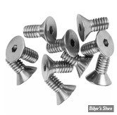 VIS TETE FRAISEE 8-32 X 10.00MM / 3/8" - ALLEN - CHROME - LE PAQUET DE 10 PIECES