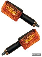 CLIGNOTANTS K&S TECHNOLOGIES INC.- UNIVERSAL MINI-STALK MARKER LIGHT - RECTANGLE TIGE LONGUE - CORPS: CARBON / CABOCHON : ORANGE