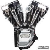 - T143 - MOTEUR S&S LONG BLOC T-SERIE - DYNA 99/05 / TOURING 99/06 - CAME : 635 - NOIR WRINKLE / CARTER CHROME - 310-0737A