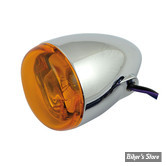 ECLATE K - PIECE N° 07 - CLIGNOTANT CHRIS PRODUCT - AMPOULE DOUBLE FILAMENT - CORPS : CHROME / CABOCHON : ORANGE - 8501A