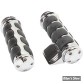 - POIGNEES KURYAKYN - ISO GRIP AVEC CONTOURED THROTTLE BOSS - 1 - TIRAGE ELECTRONIQUE - CHROME - 6343