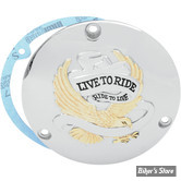 ECLATE I - PIECE N° 25 - COUVERCLE D EMBRAYAGE - BIG TWIN 70/99 - LIVE TO RIDE - CHROMÉ/DORE