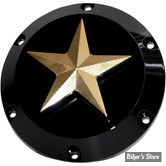 ECLATE I - PIECE N° 07 - COUVERCLE D EMBRAYAGE - SPORTSTER 04UP - NYC CHOPPERS - NAUTICAL STAR - NOIR / LAITON