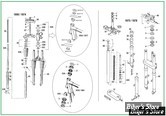  ECLATE N - PIECE N° 00 - ECLATE DES PIECES DE FOURCHE - FX & SPORTSTER 1952 / 1972