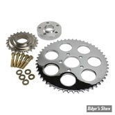 - KIT CHAINE - DYNA 2000/2006 - PIGNON : 24 DENTS / COURONNE : 51DENTS  - TC BROS. BELT-TO-CHAIN CONVERSION KIT FOR HARLEY-DAVIDSON - CHROME - 111-0037