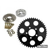 - KIT CHAINE - DYNA 2000/2006 - PIGNON : 24 DENTS / COURONNE : 51DENTS  - TC BROS. BELT-TO-CHAIN CONVERSION KIT FOR HARLEY-DAVIDSON - NOIR - 111-0044