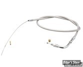 CABLE DE RETOUR POUR BIGTWIN & SPORTSTER AVEC S&S B/D / SU / BENDIX - 74/80 - LONGUEUR : 86.30CM - BARNETT - INOX