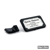 PLAQUE LATERALE - DYNA 06/07 - CYCLE VISIONS - HORIZONTALE - SANS LED - NOIR