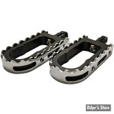 L.A CHOPPERS - REPOSE PIEDS - BMX - SUPPORT : NOIR / DENTS : CHROME