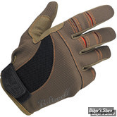 GANTS - BILTWELL - MOTO - COULEUR : MARRON / ORANGE - TAILLE S