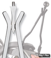 X - MONTANT DE SISSY BAR - CYCLE VISIONS - MULTITUDE - LARGEUR 6.88" À 7.625" - HAUTEUR : 18" - CHROME