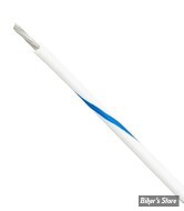 FIL ELECTRIQUE 0.80MM / 18-GAUGE - NAMZ - COULEUR : BLANC / BLEU - LES 5 METRES