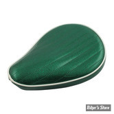 SELLE SOLO UNIVERSELLE - LARGEUR 230MM - LE PERA - SOLO - METALFLAKE - MEAN GREEN PLEATED - BIAIS BLANC