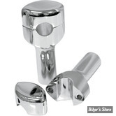 RISERS LA CHOPPERS - SMOOTH - HAUTEUR -100MM / 4" - DROIT - CHROME